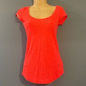 American Eagle Outfitters Scoop Neck Tee - Neon Orange